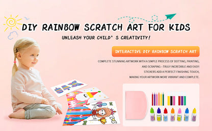Squeegee Rainbow Dot Painting Kit (105 Pcs / 3 Box)
